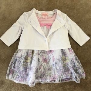 Easter Dress 0-3 months with cardigan- Savannah